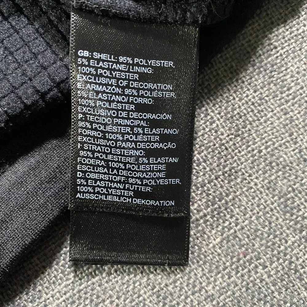 The North Face Mens Full Zip Jacket Black Mountain Peaks XL Thermal Fleece Lined